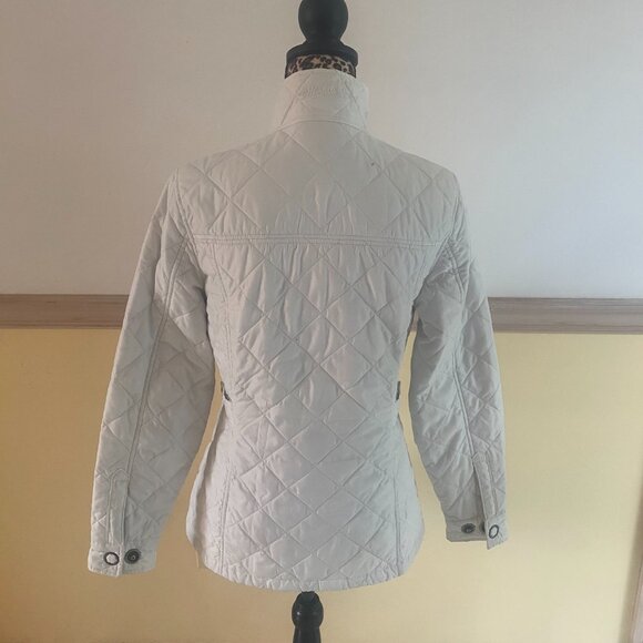 Woolrich Women's Quilted Winter White Five Pocket Zipper Jacket Size Small A19 - Picture 2 of 4